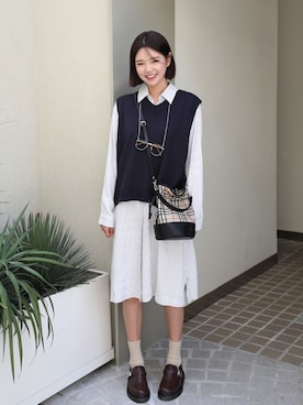 「アイテム（シャツワンピース）」を使った、66ガールズさん（レディース・167cm・20代）の夏コーディネート