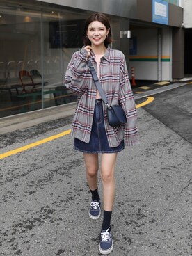 「66girls（ユクユクガールズ）のアイテム」を使った、66ガールズさん（レディース・167cm）の秋コーディネート