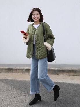 「66girls（ユクユクガールズ）のアイテム」を使った、66ガールズさん（レディース・167cm）の秋コーディネート