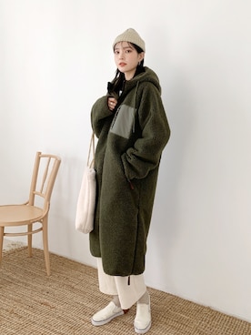 「アイテム（その他アウター）」を使った、66ガールズさん（レディース・167cm・20代）の冬コーディネート