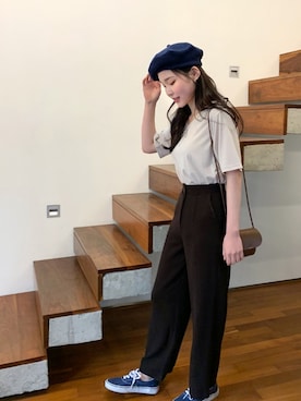 「ルーズフィット」｜66ガールズさん（レディース・162cm）の春コーディネート