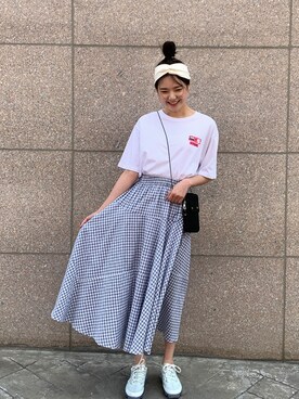 「66girls（ユクユクガールズ）のアイテム」を使った、66ガールズさん（レディース・167cm）の夏コーディネート
