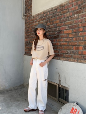 「ルーズフィット」｜66ガールズさん（レディース・165cm）の夏コーディネート