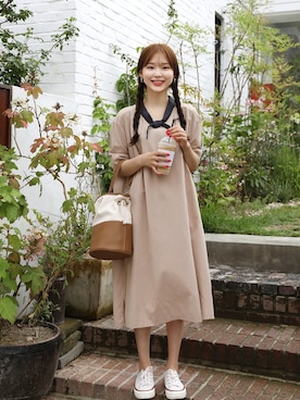 「66girls（ユクユクガールズ）のアイテム」を使った、66ガールズさん（レディース・162cm）の夏コーディネート