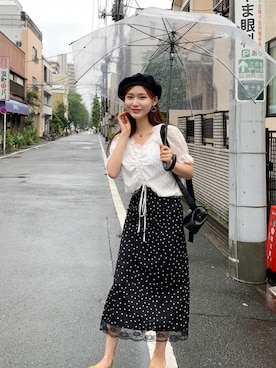 「裾レース」｜66ガールズさん（レディース・162cm）の夏コーディネート