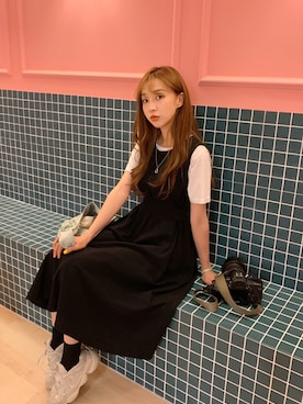 「韓国ファッション」｜66ガールズさん（レディース・162cm）の夏コーディネート