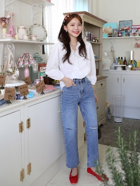 「アイテム（ヘアピン）」を使った、66ガールズさん（レディース・162cm）の夏コーディネート