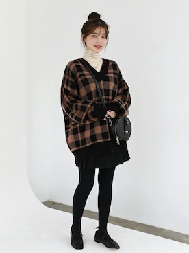 「66girls（ユクユクガールズ）のアイテム」を使った、66ガールズさん（レディース・162cm）の冬コーディネート
