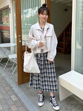 「66girls（ユクユクガールズ）のアイテム」を使った、66ガールズさん（レディース・162cm）の秋コーディネート
