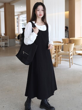 「ボーイッシュ」｜66ガールズさん（レディース・168cm）の冬コーディネート