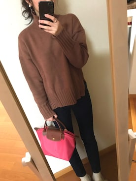 「着まわしコーデ」｜「アイテム（腕時計）」を使った、☺︎ m i n a ☺︎さん（レディース・158cm）の冬コーディネート
