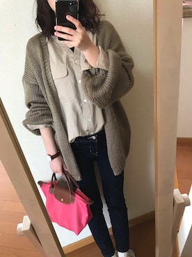 ☺︎ m i n a ☺︎さんの「【LONGCHAMP】 ロンシャン LE PLIAGE トートバッグS　2605」を使ったコーディネート