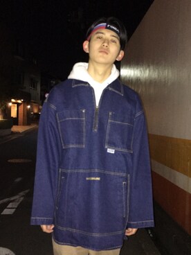 「Gosha Rubchinskiy（ゴーシャラブチンスキー）のアイテム（帽子）」を使った、たくろーーさん（メンズ・175cm）の秋コーディネート
