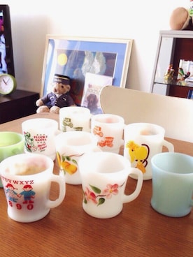 「FIRE KING（ファイヤーキング）のアイテム（食器/キッチン）」を使った、空凛さん（レディース・160cm）の夏コーディネート