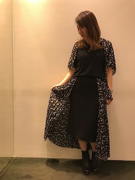 CLANE/クラネ/DROP FLOWER PLEATS LAYERED SKIRTを使った人気 