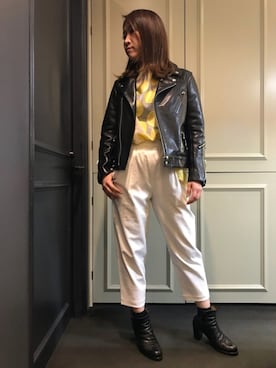 「HOSU（ホス）のアイテム」を使った、t☺︎rachanさん（レディース・158cm）の春コーディネート