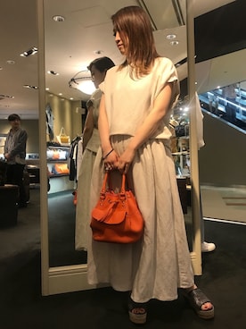 「ITADAKI（イタダキ）のアイテム」を使った、t☺︎rachanさん（レディース・158cm）の夏コーディネート