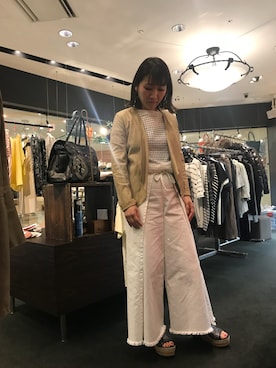 「アイテム（ブルゾン）」を使った、t☺︎rachanさん（レディース・158cm・30代）の夏コーディネート
