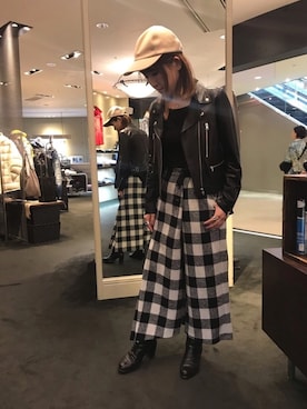 「アイテム（ブルゾン）」を使った、t☺︎rachanさん（レディース・158cm・30代）の秋コーディネート