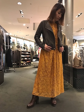 「アイテム（ブルゾン）」を使った、t☺︎rachanさん（レディース・158cm・30代）の冬コーディネート