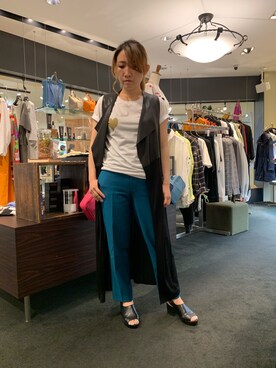 「アイテム（ブルゾン）」を使った、t☺︎rachanさん（レディース・158cm・30代）の春コーディネート