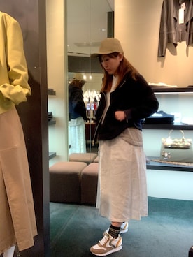 「ROBES&CONFECTIONS（ローブスコンフェクションズ）のRobes&Confections/ローブス&コンフェクションズ/French Linen Slit Caftan/フレンチリネンスリットカフタン/CRC-D02-303（シャツワンピース）」を使った、t☺︎rachanさん（レディース・158cm）の春コーディネート