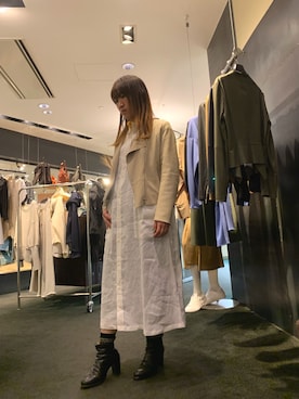 「アイテム（ブルゾン）」を使った、t☺︎rachanさん（レディース・158cm・30代）の春コーディネート