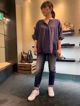 「DSQUARED2（ディースクエアード）のアイテム」を使った、t☺︎rachanさん（レディース・158cm）の春コーディネート