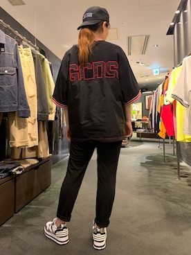 「CPH（シーピーエイチ）のアイテム（キャップ）」を使った、t☺︎rachanさん（レディース・158cm）の春コーディネート