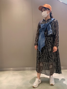 「CPH（シーピーエイチ）のアイテム（キャップ）」を使った、t☺︎rachanさん（レディース・158cm）の夏コーディネート