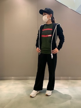 「CPH（シーピーエイチ）のアイテム（キャップ）」を使った、t☺︎rachanさん（レディース・158cm）の夏コーディネート