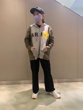 「CPH（シーピーエイチ）のアイテム（キャップ）」を使った、t☺︎rachanさん（レディース・158cm）の夏コーディネート