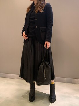 「TRANSIT（トランジット）のアイテム（ジャケット/アウター）」を使った、t☺︎rachanさん（レディース・158cm）の秋コーディネート