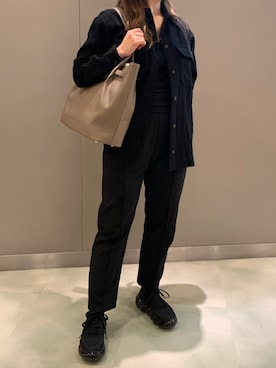 「TRANSIT（トランジット）のアイテム（トップス）」を使った、t☺︎rachanさん（レディース・158cm）の秋コーディネート