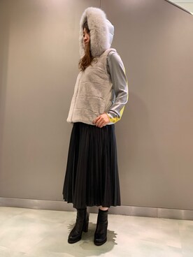 「アイテム（ブルゾン）」を使った、t☺︎rachanさん（レディース・158cm・30代）の秋コーディネート