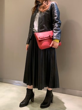 「アイテム（ブルゾン）」を使った、t☺︎rachanさん（レディース・158cm・30代）の秋コーディネート