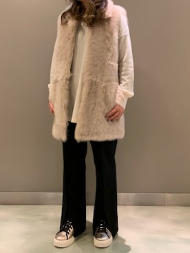 「アイテム（ブルゾン）」を使った、t☺︎rachanさん（レディース・158cm・30代）の秋コーディネート