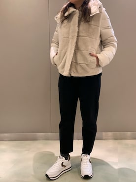 「アイテム（ブルゾン）」を使った、t☺︎rachanさん（レディース・158cm・30代）の秋コーディネート