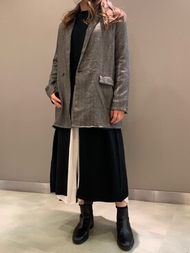「アイテム（ブルゾン）」を使った、t☺︎rachanさん（レディース・158cm・30代）の秋コーディネート