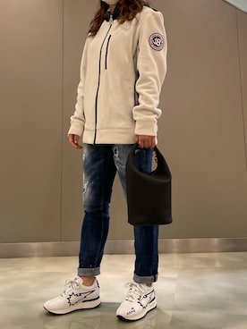 「アイテム（ブルゾン）」を使った、t☺︎rachanさん（レディース・158cm・30代）の冬コーディネート