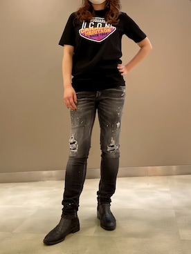「DSQUARED2（ディースクエアード）のアイテム」を使った、t☺︎rachanさん（レディース・158cm）の冬コーディネート