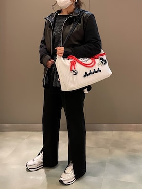 「アイテム（ブルゾン）」を使った、t☺︎rachanさん（レディース・158cm・30代）の春コーディネート