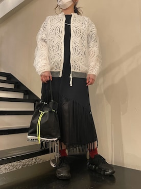 「アイテム（ブルゾン）」を使った、t☺︎rachanさん（レディース・158cm・30代）の春コーディネート