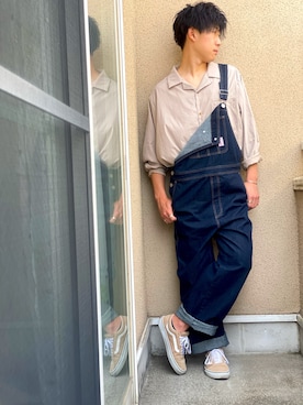 「VANS（バンズ）のVANS ヴァンズ OLD SKOOL DX オールドスクール DX CALM V36CL+ CALM  GINGER（スニーカー）」を使った、しなさん（メンズ・176cm）の春コーディネート