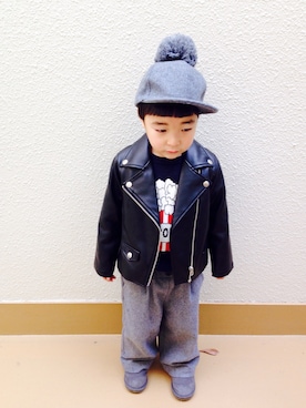 うまくんのかぞくさん（キッズ・100cm）の冬コーディネート