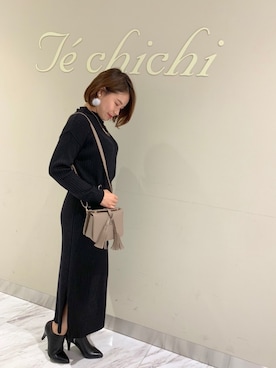「Te chichi（テチチ）のアイテム（ブーティ）」を使った、ayakoさん（レディース・154cm）の秋コーディネート