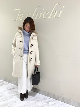「Te chichi（テチチ）のアイテム（ダッフルコート）」を使った、ayakoさん（レディース・154cm）の冬コーディネート