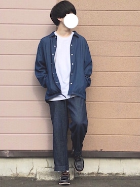 「アイテム（モカシン/デッキシューズ）」を使った、masatoさん（メンズ・167cm）の秋コーディネート