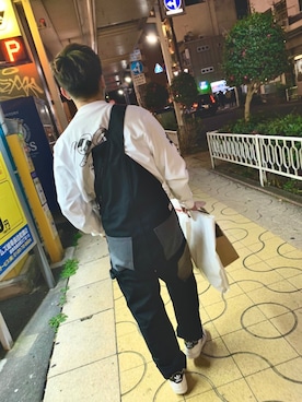 「XLARGE（エクストララージ）のアイテム（オールインワン・サロペット）」を使った、keenさん（メンズ・163cm）の冬コーディネート