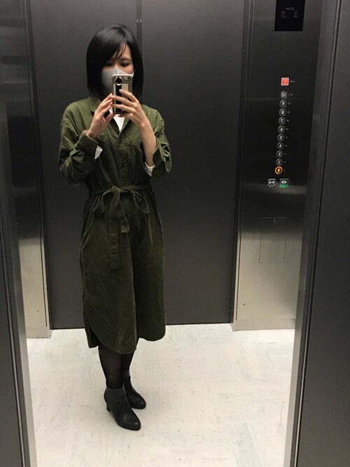 Natsumi Aizawa ユニクロのワンピース ドレスを使ったコーディネート Wear